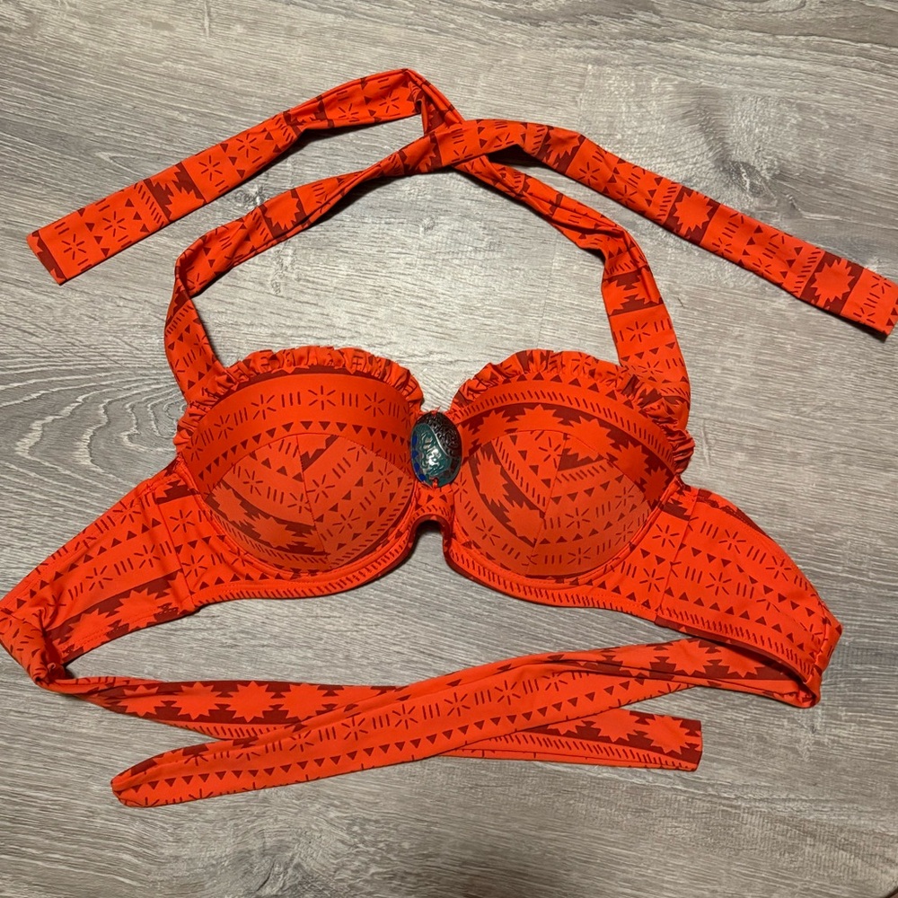 Disney Princess Moana Heart Of Te Fiti Bikini Swimsuit Bathing Suit Swim Top